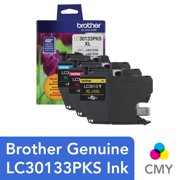 Brother Genuine LC30133PKS High-yield Ink Cartridges, 3-Pack, Cyan/Magenta/Yellow