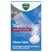 (2 pack) Vicks VapoShower, Shower Tablet, Shower Bomb, Aromatherapy Vapors, Eucaplytus & Menthol, Soothing Vicks Vapor Steam, 3ct 