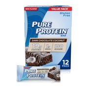 Pure Protein Bars, Dark Chocolate Coconut, 19g Protein, 1.76 Oz, 12 Ct