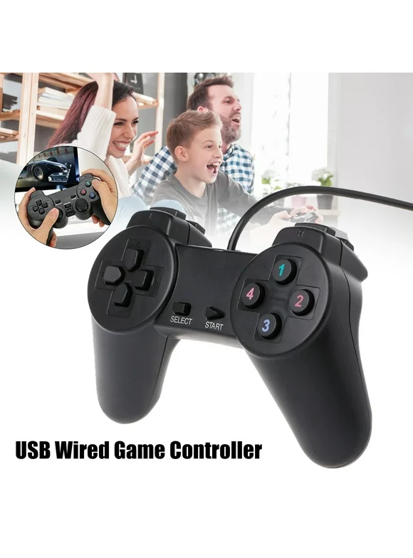 BOOBEAUTY USB Wired Game Gaming Controller Joypad Joystick Control for PC Computer Laptop
