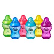 Tommee Tippee Closer to Nature Fiesta Fun Time Baby Bottles - 9 ounce, Multi-Colored, 6 Count
