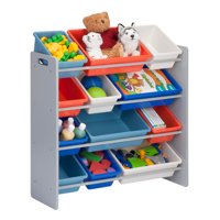 Honey Can Do Kids Toy Organizer with 12 Storage Bins, Multiple Colors