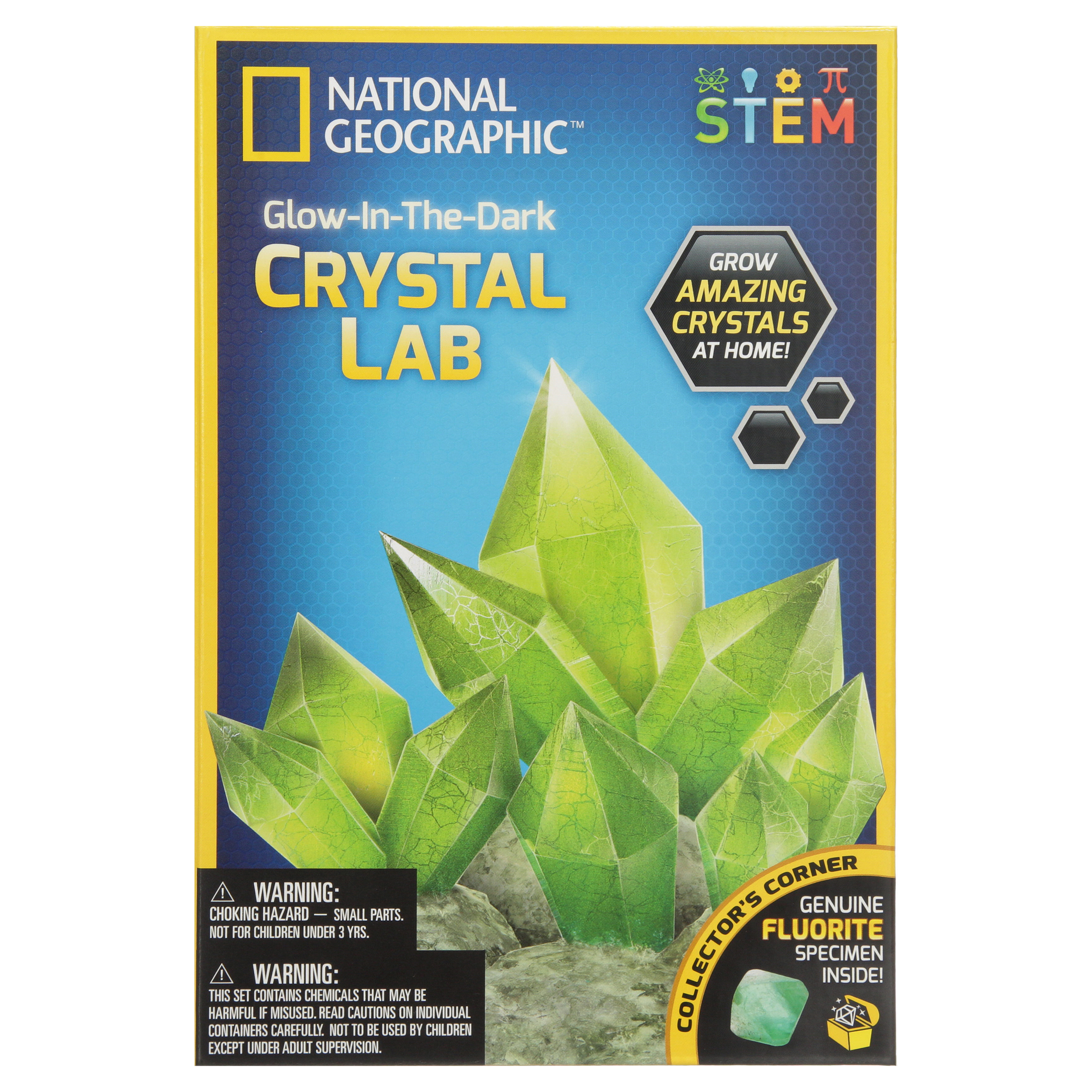 National Geographic Glow-in-the-Dark Crystal Kit, STEM Toy for Kids