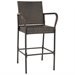 image 3 of BCP Set of 2 Outdoor Brown Wicker Barstool Outdoor Patio Furniture Bar Stool
