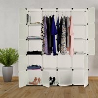 Onlibuy DIY 20-Cube Closet Wardrobe Storage Portable Clothing&Bags&Shoes Organizer