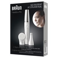 Braun 910 FaceSpa Pro Facial Epilator Kit, White and Silver