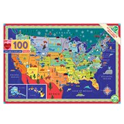 eeBoo United States USA Jigsaw Puzzle for Kids, This Land is Your Land, 100 Pieces