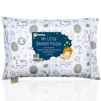 Toddler Pillow with Pillowcase - 13X18 Toddler Pillows for Sleeping - Machine Washable - Toddlers & Kids - Perfect for Travel, Toddler Cot, Bed Set (KeaSafari)