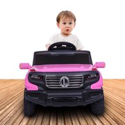 SEGMART 6V Electric Cars, 3 Speeds Ride On Car Truck for Child 2-5, LED Lights Motorized Cars for Kids with Remote Control, Electric Cars Christmas Gifts to Ride on Pavement Grass Mud, Pink, Q6835