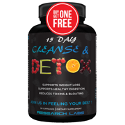 Research Labs 15 Day Colon Cleanse & Detox for Weight Loss - Constipation Relief - Flushes Toxins, Boosts Energy. Clinically Researched Safe and Effective Formula
