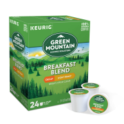 Green Mountain Coffee Breakfast Blend Decaf, Keurig K-Cup Pod, Light Roast, 24ct