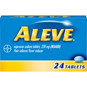 Aleve Pain Reliever/Fever Reducer Naproxen Sodium Caplets, 220 mg, 24 ct