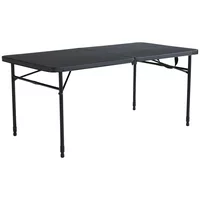 Mainstays 48" Fold-in-Half Table, Rich Black