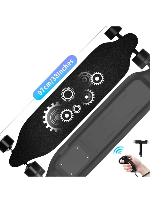 Electric Skateboard,BRC Electric Longboard with 1200W Motor, 25 Mph Top Speed & 15 Miles Range, 4-Speed Modes Skateboards and Remote Control