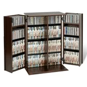 Small Deluxe Media Storage Cabinet with Locking Shaker Doors