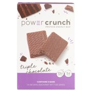 Powercrunch Original Protein Bar, 13g Protein, Triple Chocolate, 7 Oz, 5 Ct