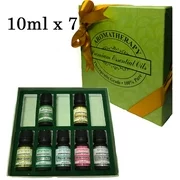 Essential Oil Aromatherapy Gift Set of 7 x 10 ml - Clove Leaf, Lemongrass, Peppermint, Rosemary, Tea Tree, Basil, Spearmint - Therapeutic Grade by Sponix