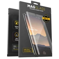 Magglass Galaxy Note 10 Plus Tempered Glass Screen Protector w/ Fingerprint Display Compatibility - Anti Bubble UHD Clear Full Coverage Resistant Screen Guard for Samsung Note 10+ (Case Frienly)