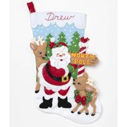 Bucilla North Pole Santa Stocking Kit