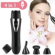 4 in 1 Hair Removal for Women Men Facial Nose Eyebrow Body Hair Trimmer Waterproof Hair Clippers Shaver Electric Hair Razor Painless