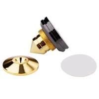 4pcs Speaker Spike Stand Feet Cone Base Pads Stick-on Turntable Subwoofer CD Audio Amplifier with Double-sided Adhesive