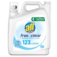 all Liquid Laundry Detergent, Free Clear for Sensitive Skin, 184.5 Ounce, 123 Loads