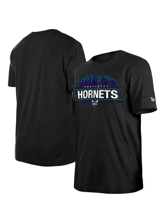 Men's New Era Black Charlotte Hornets Localized T-Shirt