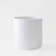 image 1 of Peach & Pebble 10 inch Modern Ceramic Planter, Matte White