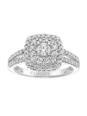 Keepsake Anise 3/4ctw Certified Diamond Cushion Shape 14KT Engagement Ring (H-I, I2)