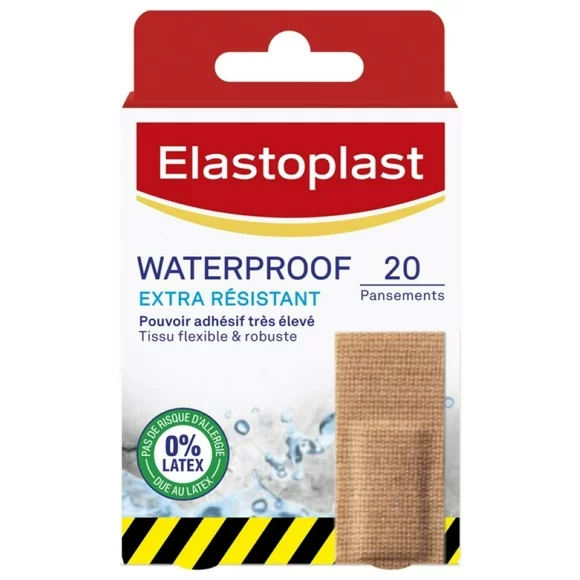 Elastoplast Extra Strong Waterproof Bandages 20 Bandages Latex Free