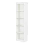 South Shore Smart Basics 5-Shelf 69" Narrow Bookcase, Multiple Finishes