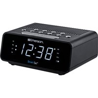 Emerson SmartSet Alarm Clock Radio With AM/FM Radio and White LED Display ER100101