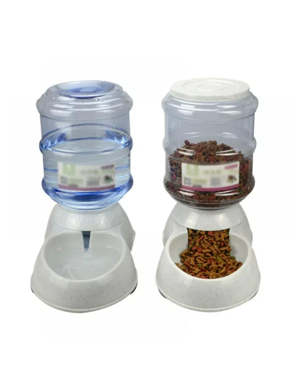3.8L Automatic Pet Auto Feeder Dog Cat Food Dispenser Waterer Feeding Dish Bowl