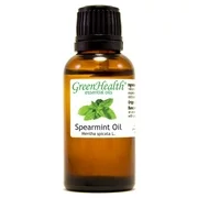 Spearmint Essential Oil - 1 fl oz (30 ml) Glass Bottle w/ Euro Dropper - 100% Pure Essential Oil by GreenHealth
