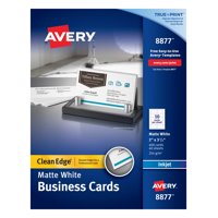 Avery Clean Edge Business Cards, Matte, Two-Sided Printing, 400 Cards (8877)