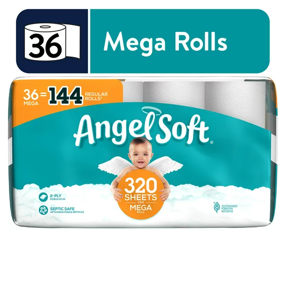 Angel Soft Toilet Paper, 36 Mega Rolls