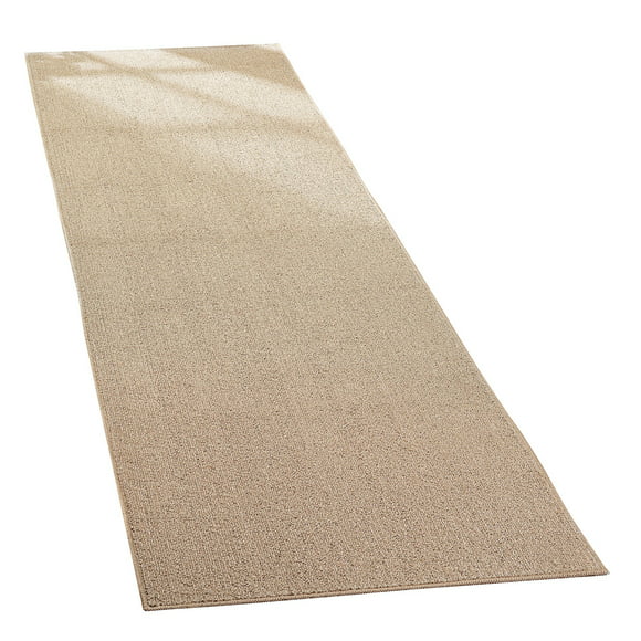 Collections Etc Extra-Wide and Extra-Long Skid-Resistant Floor Runner Rug for High-Traffic Flooring Areas, Including Entryways, Hallways, Foyers and Kitchens, Sand, 28" X 60"