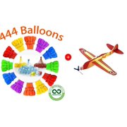 Magic Water Balloons 444 PCS 12 Bunches Self-Sealing Balloons style Water Balloons self tie - BONUS: Included Glider Plane!