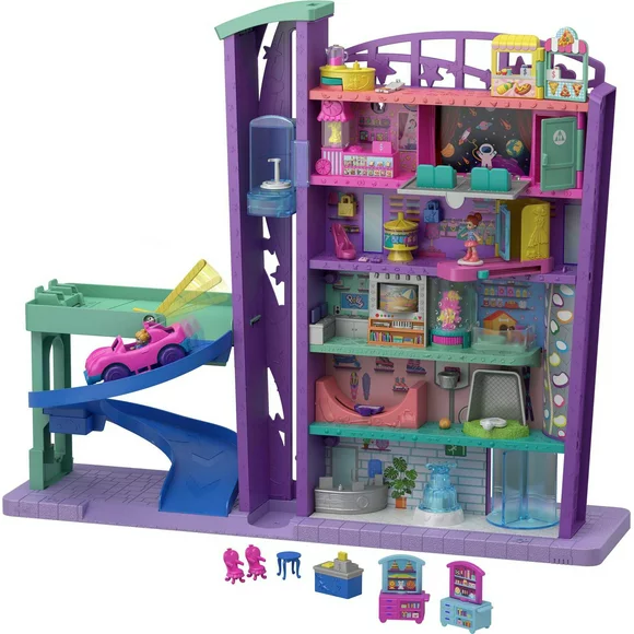 Polly Pocket Pollyville Mega Mall Playset With Themed Accessories
