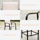 image 9 of Costway 2 PCS Counter Height Stool Patio Chair Steel Frame Leisure Dining Bar Chair