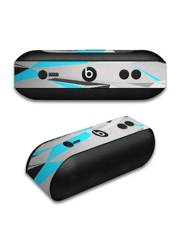 Skin Decal For Beats By Dr. Dre Beats Pill Plus / Baby Blue Grey Glass Design
