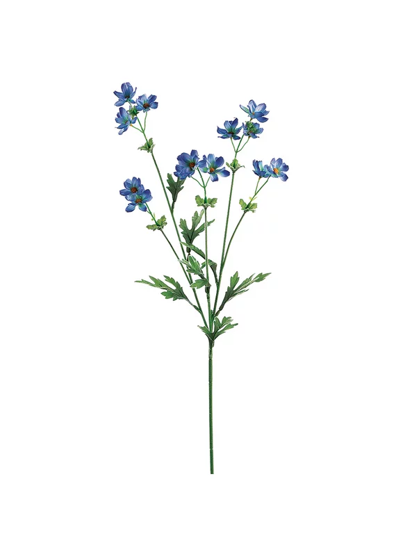 Allstate 27.5" Blue Baby Cosmos Artificial Decorative Floral Spray