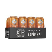 Sparkling Ice +Caffeine Naturally Flavored Sparkling Water, Orange Passionfruit 16 Fl Oz, (Pack of 12)