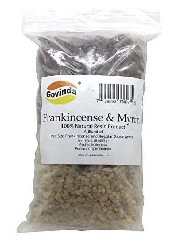 Govinda Natural Frankincense & Myrrh Resin Regular Grade - 1 Pound