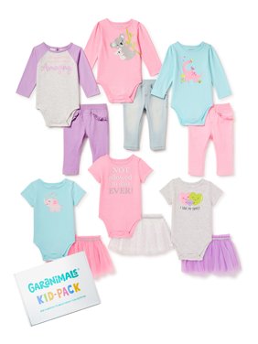 Garanimals Baby Girl Kid Pack Outfit Set, 12-Piece