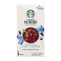 Starbucks VIA Instant Coffee Medium Roast Packets  Sweetened Iced Coffee  1 box (6 packets)