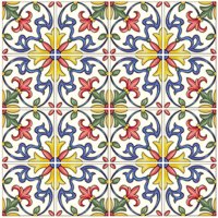 InHome Tuscan Tile 10 in. x 10 in. Peel and Stick Resin Backsplash Tiles (4-Pack)