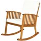 image 3 of Costway Acacia Wood Rocking Chair Patio Garden Lawn W/ Cushion