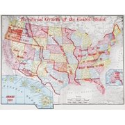 Map From 1898 Showing The Territorial Growth Of The United States Of America.  From The History Of Our Country, Published 1900 Poster Print by Ken Welsh / Design Pics