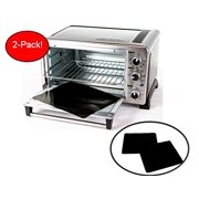 TWO-PACK 100% Non-Stick 11" Toaster Oven Liner. Finally, Prevent Spillovers, Gunk & Odors! Great Teflon Liner for Toaster Ovens, Dishwasher Safe, Best Toaster Oven Accessories (Oven Not Included)